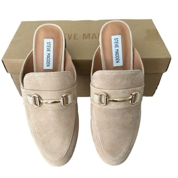 Steve Madden Kandi Camel Suede Slide Loafers Women’s Size 7.5 - Picture 4 of 8